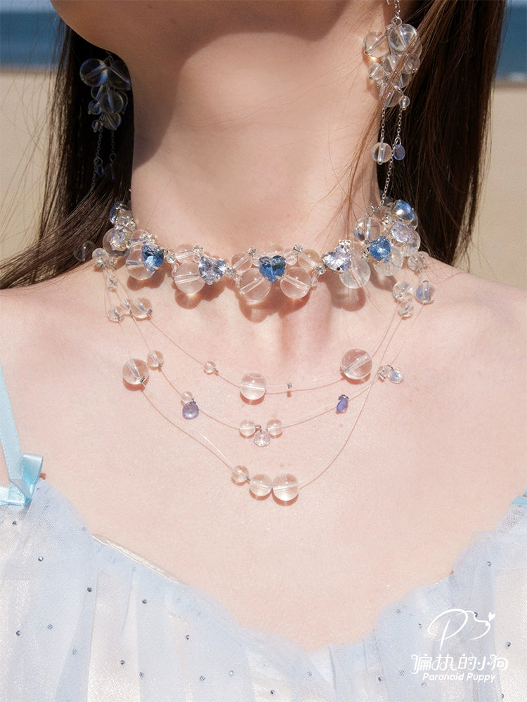 ParanoidP Beaded Multi-layer Tassel Stacked Necklace