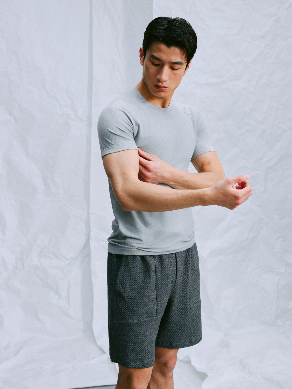 NO LOGO Moisture Absorption Quick Drying Breathable Sports Tee