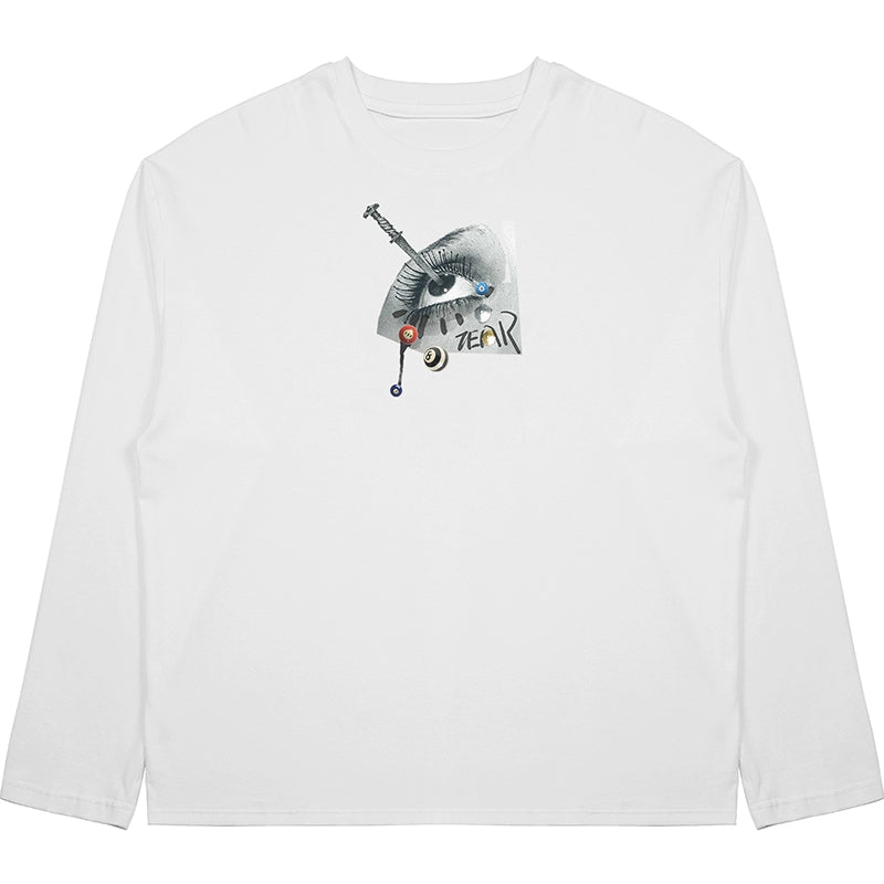 O3PARK Shoulder Sleeve Loose Casual Long Sleeve