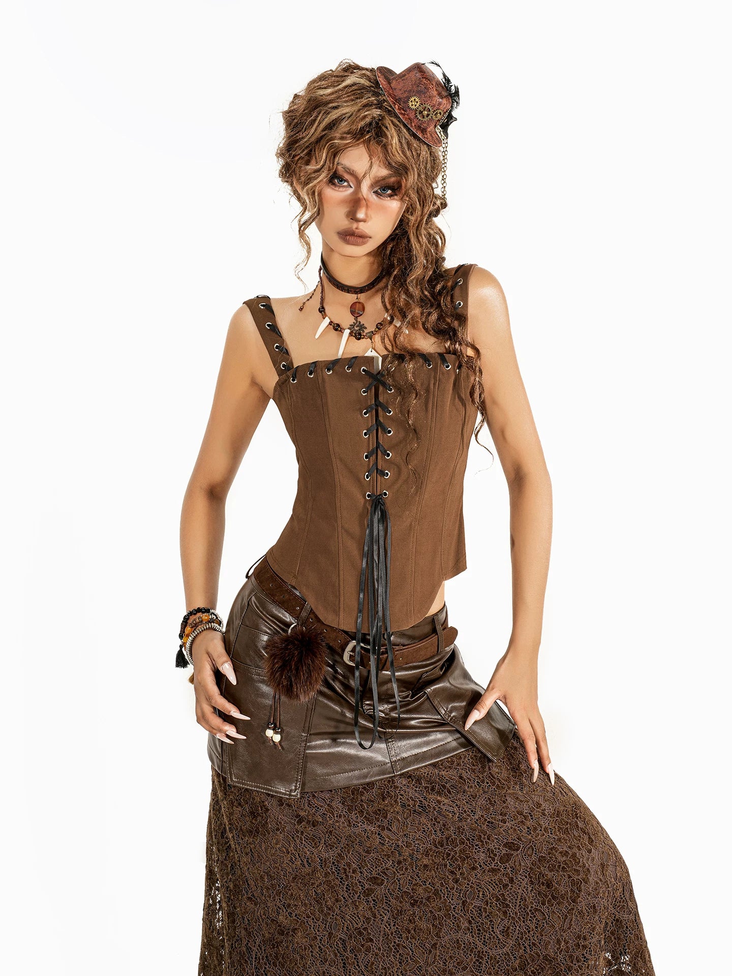 Arielink Vintage Strap Sleeveless Suspender