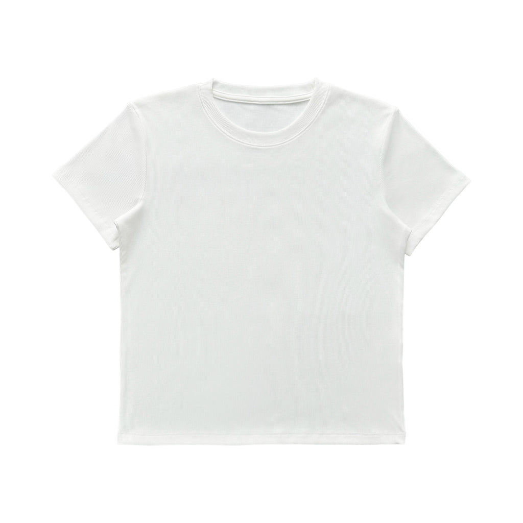 YGN098 Crew Neck Slim Elastic Tee