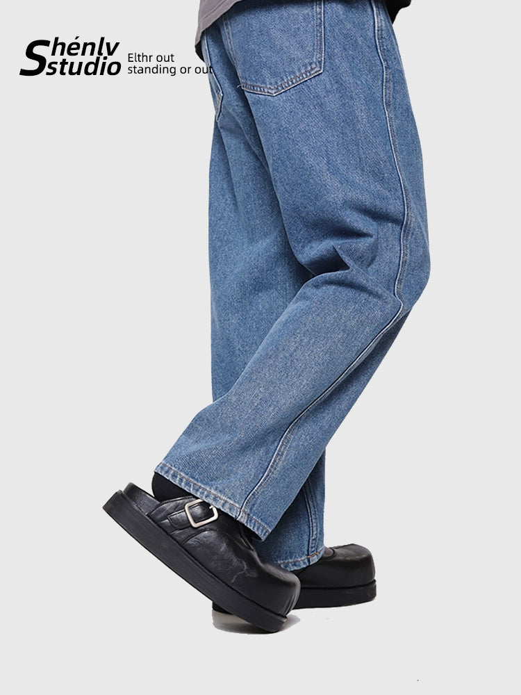 SHENLV STUDIO Big Head Platform Half-tow Leather Shoes Birkenstocks