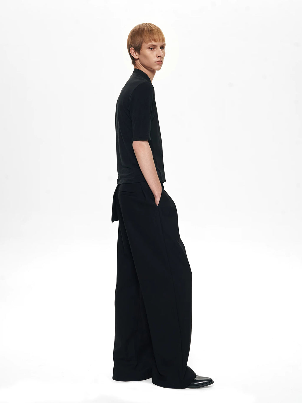 Slight Vogue Splicing Slim Lapel Tee