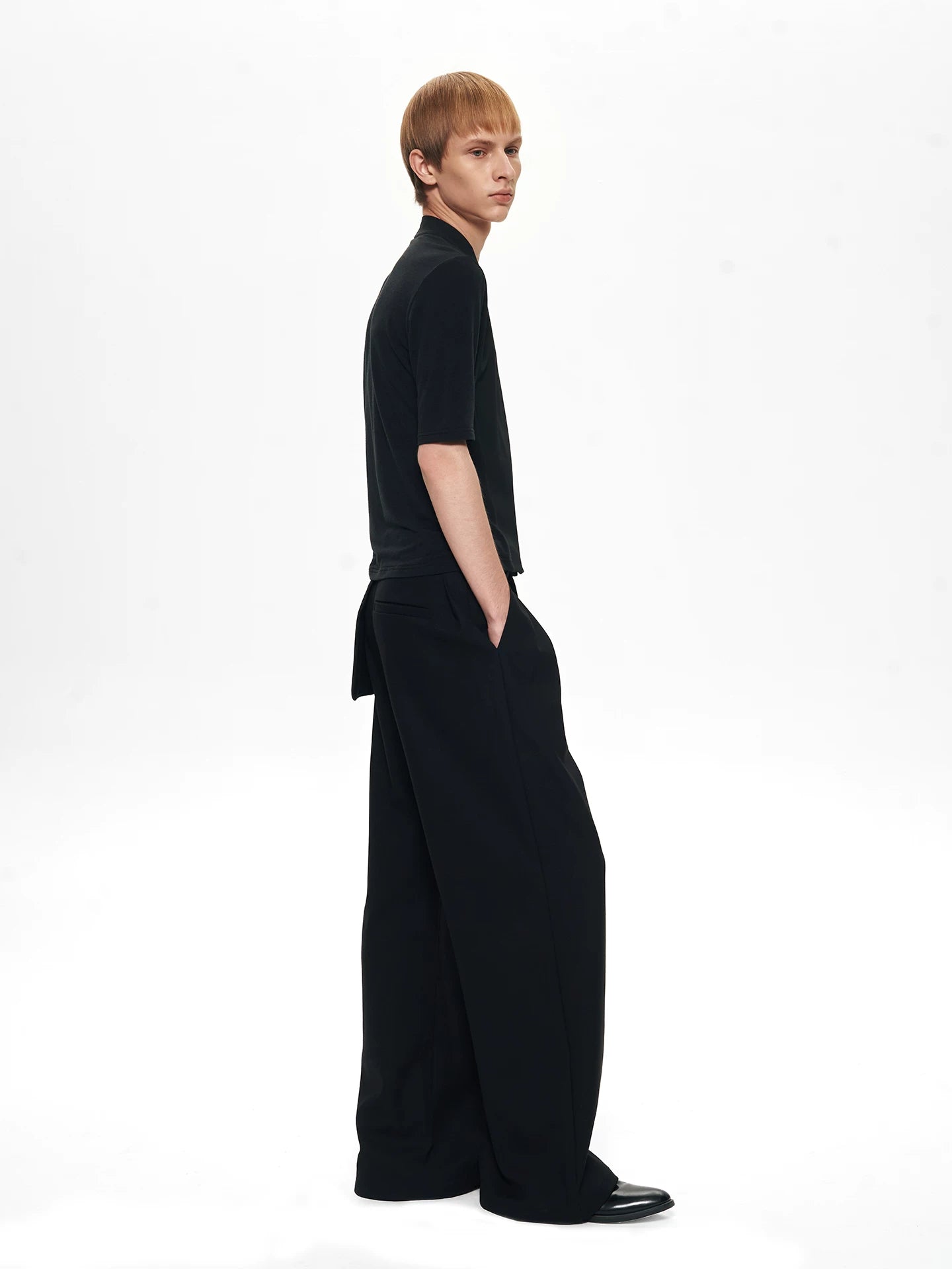 Slight Vogue Splicing Slim Lapel Tee