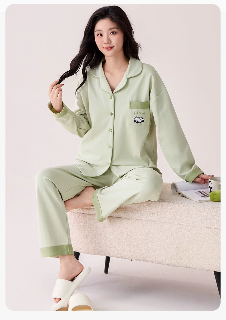Urban Butterfly with Chest Pad Long Sleeve Three-piece Set Loungewear