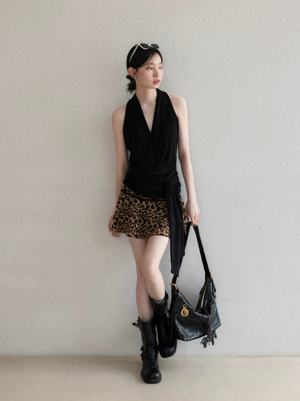 Cantonstory Temperament V-neck Neck Sleeveless Suspender