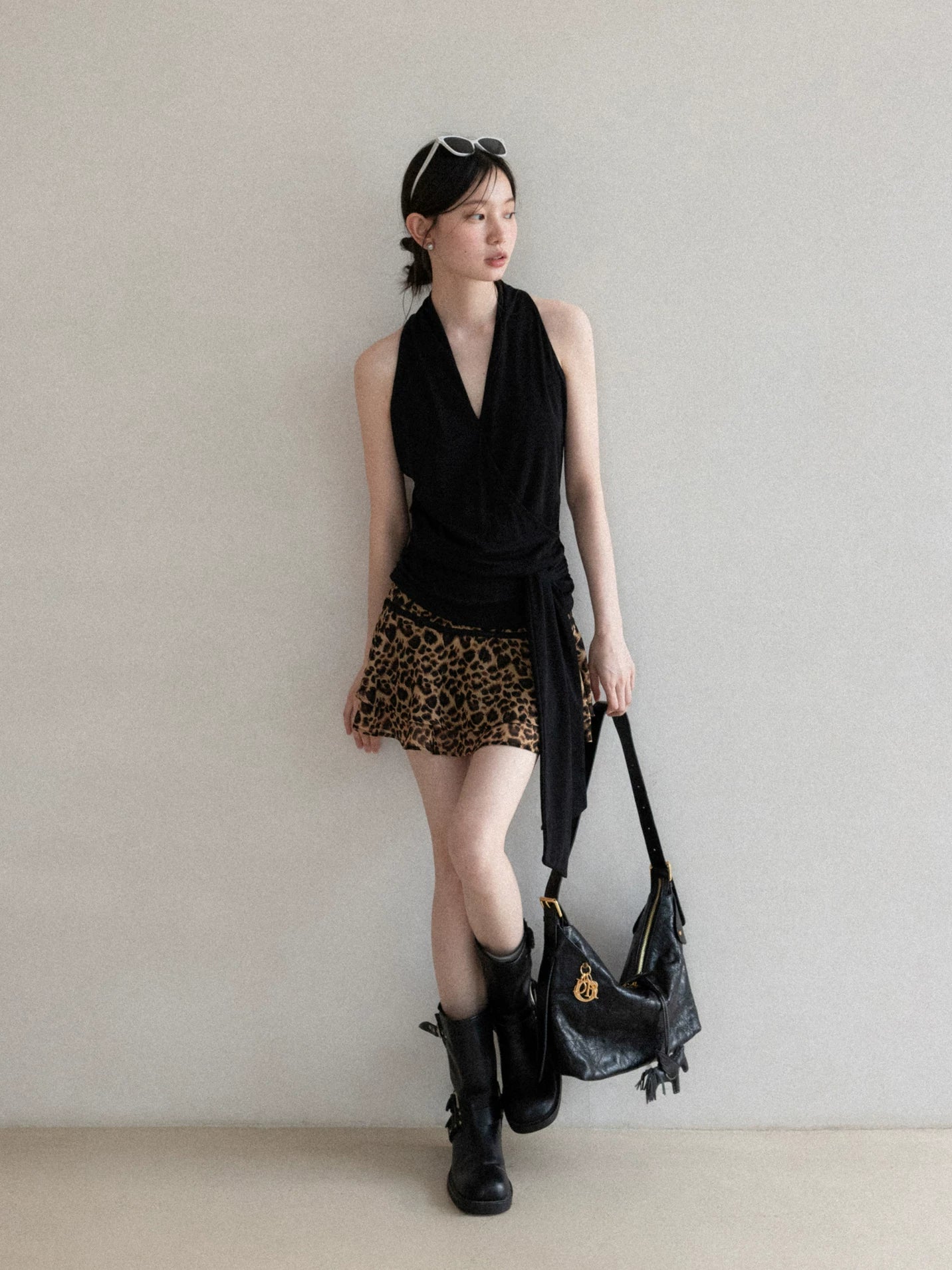Cantonstory Temperament V-neck Neck Sleeveless Suspender