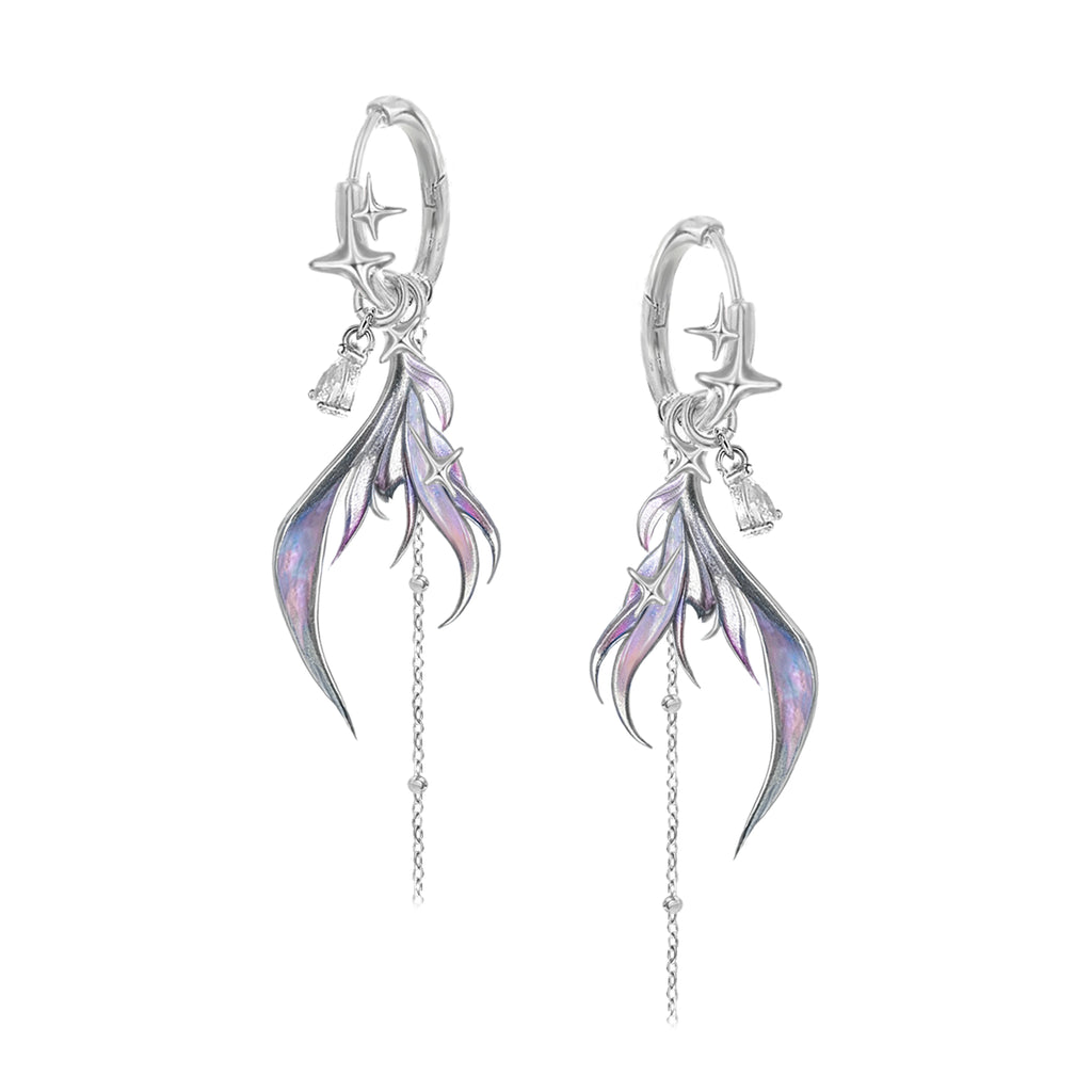 MASW Gradual Change Enamel Fishtail Earrings