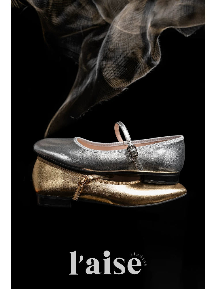 L'aise Comfortable Retro Flat Casual Mary Jane Shoes