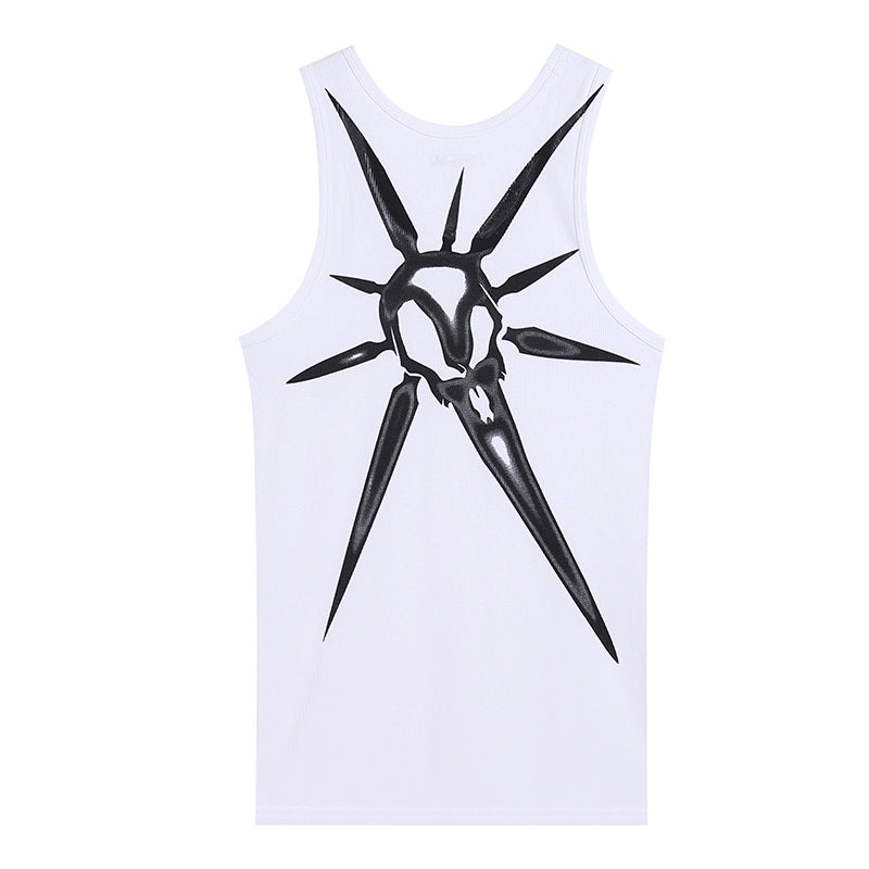 DND4DES Skull Print I-ribbed Vest