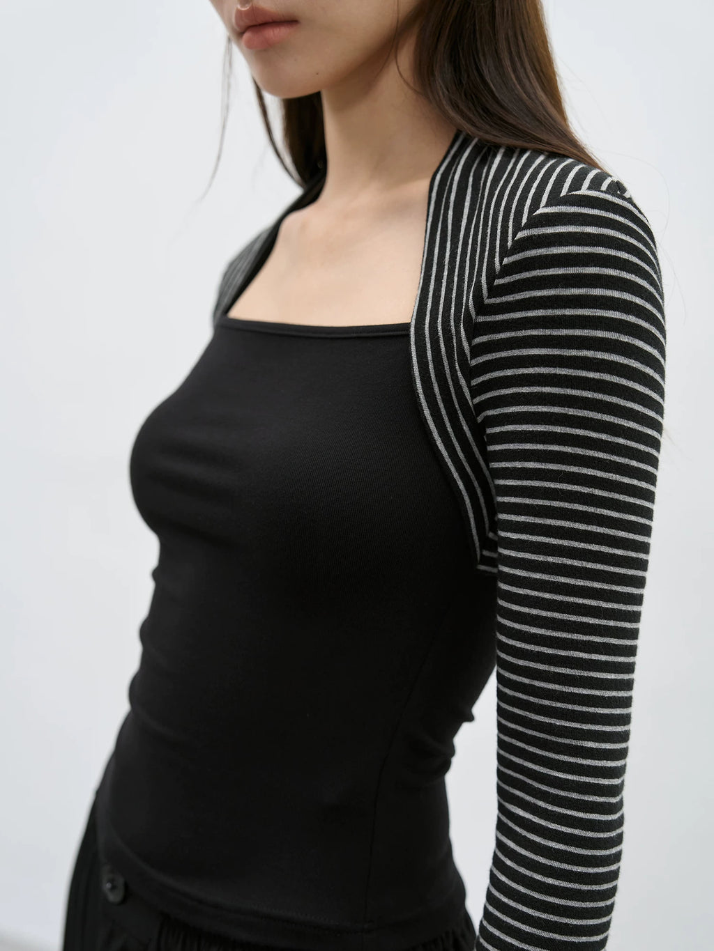 EIGHTHMONTH Versatile Striped Vest Long Sleeve