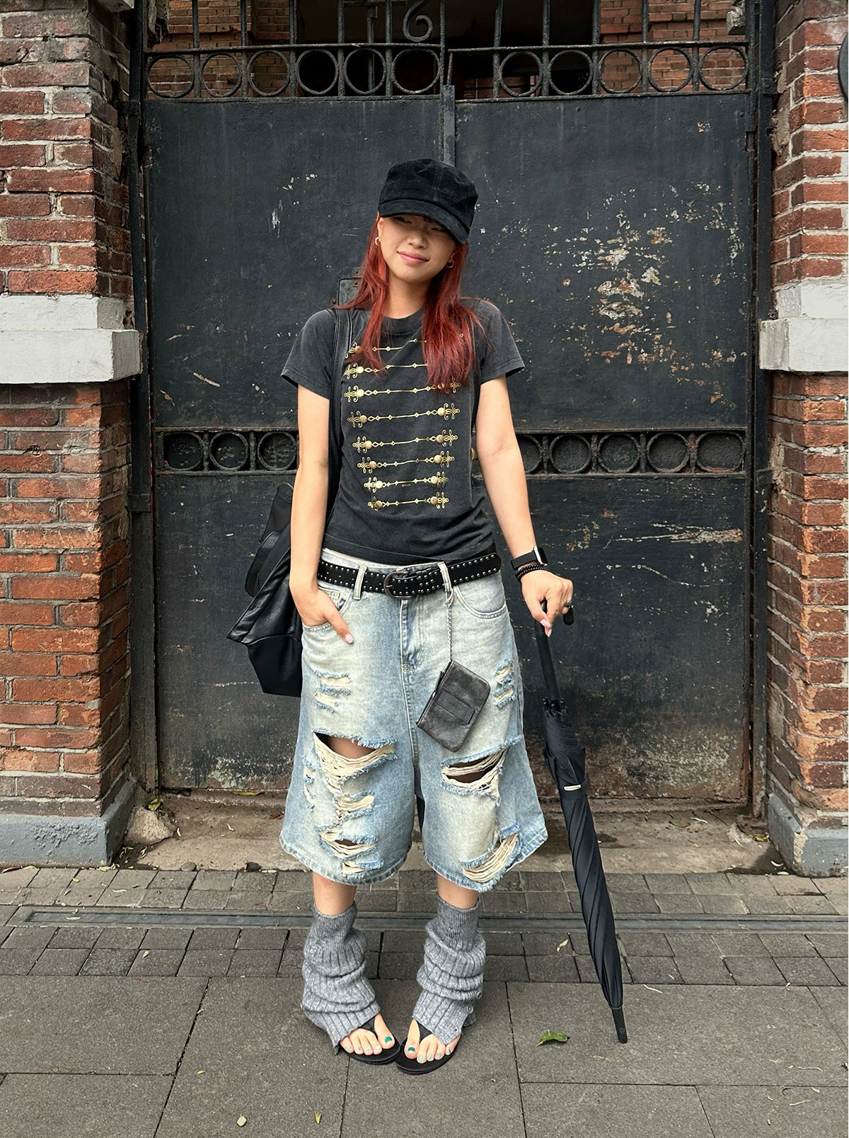 EAHO Shoulder Casual Versatile Tee