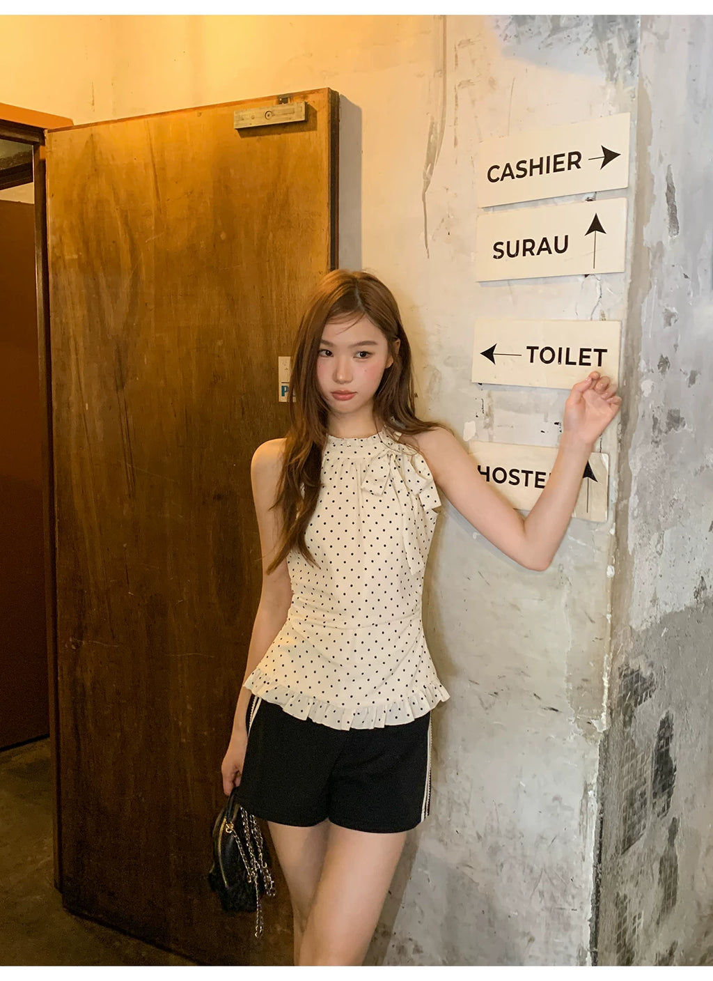 KANO Fungus Edge Waist Polka Dot Neck Sling