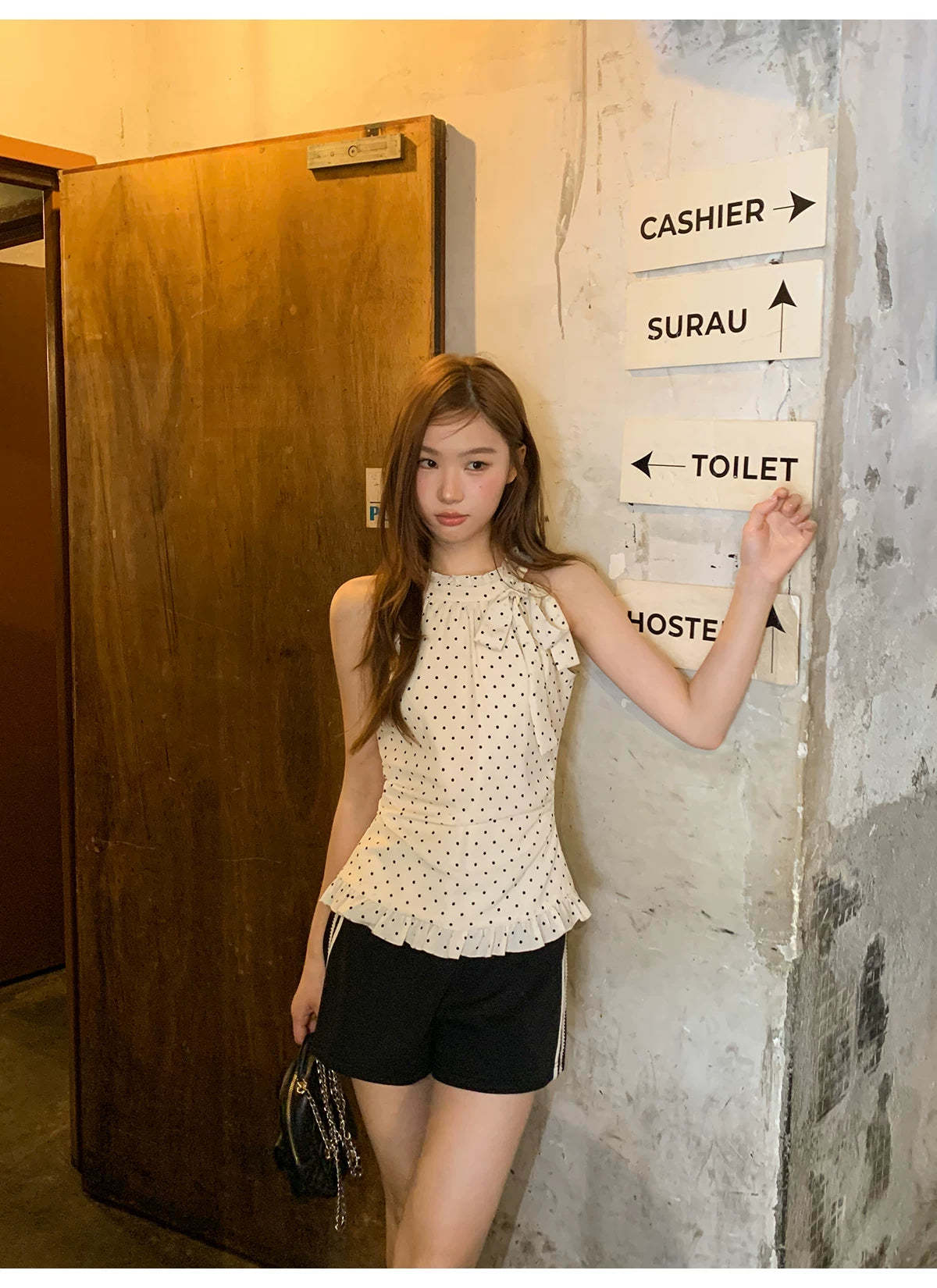 KANO Fungus Edge Waist Polka Dot Neck Sling
