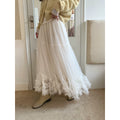 Even Korean Mesh Skirt A-shaped Half Body