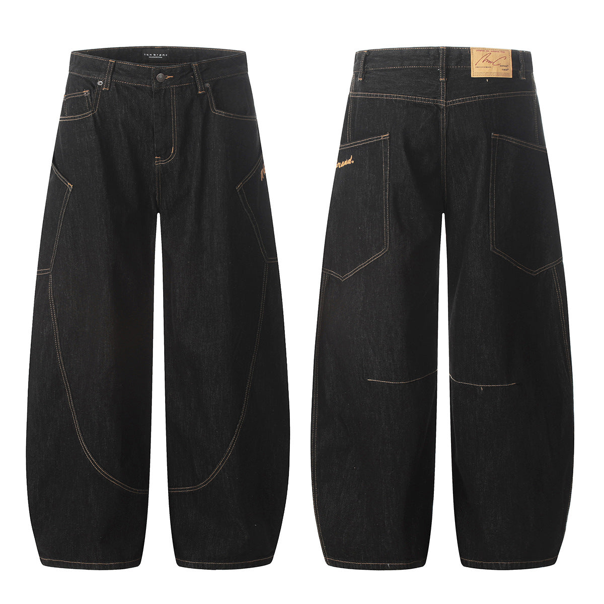 11KN High Street Large Pocket Letter Embroidered Jeans