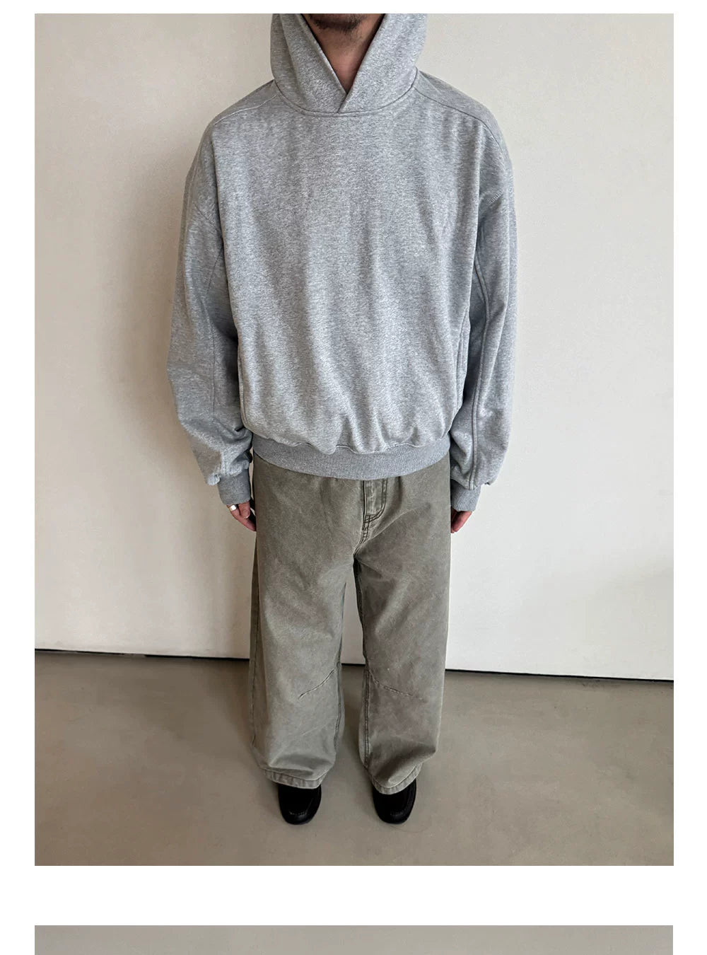 Anniehall Vintage Short Wide Hooded Sweater