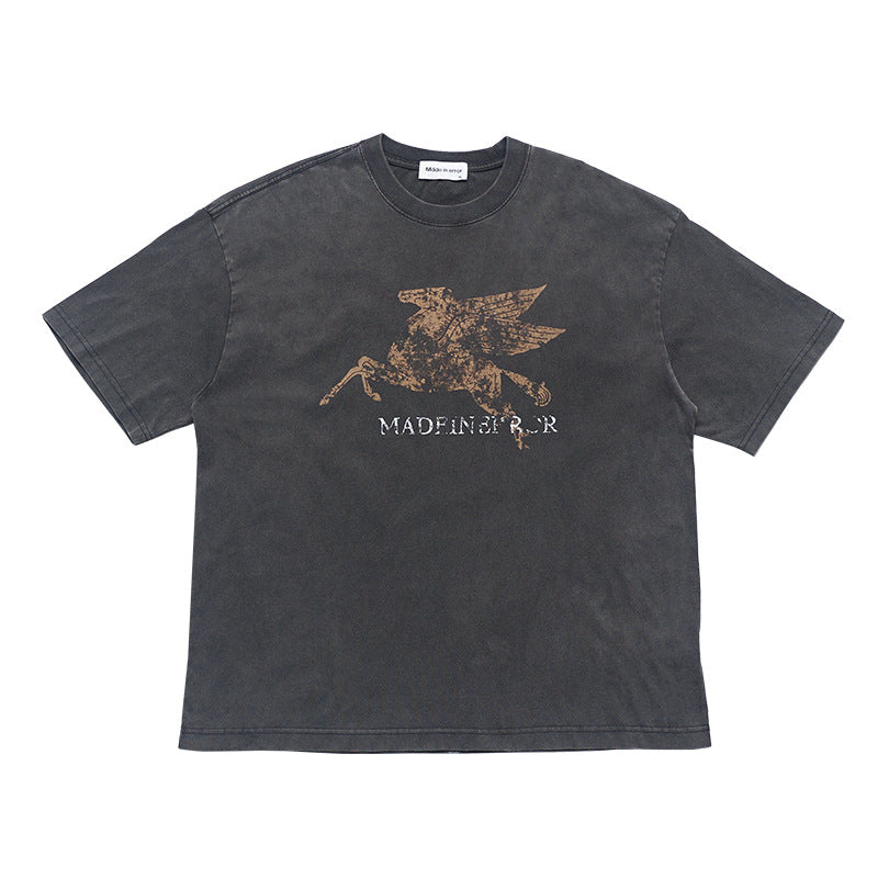 UNF old washed destruction cracking tee