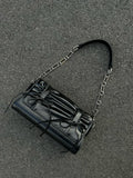 Oinimi Pleated Butterfly Rope Double Shoulder Underarm Oblique Span Bag