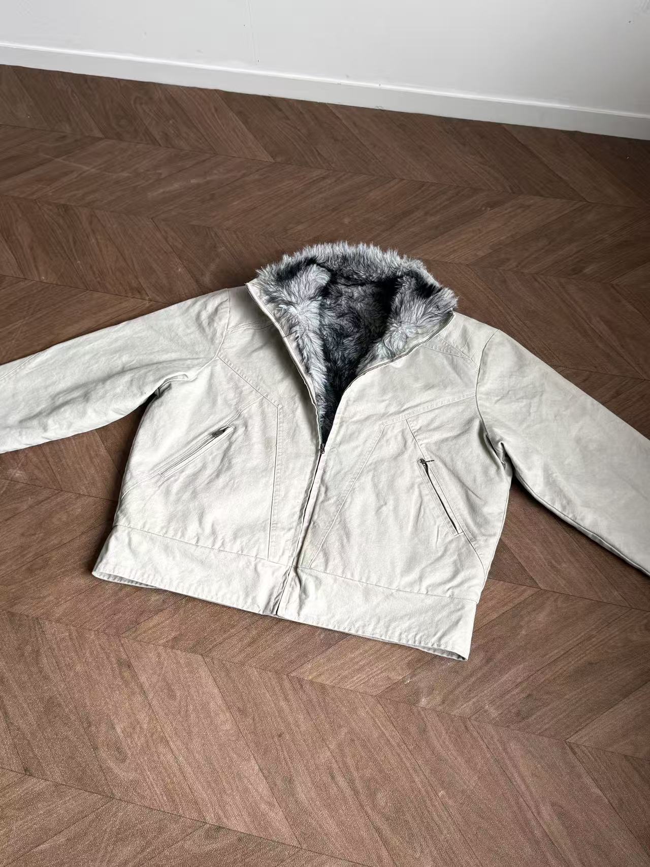 EME Stand-up Neck Zip Vintage Jacket