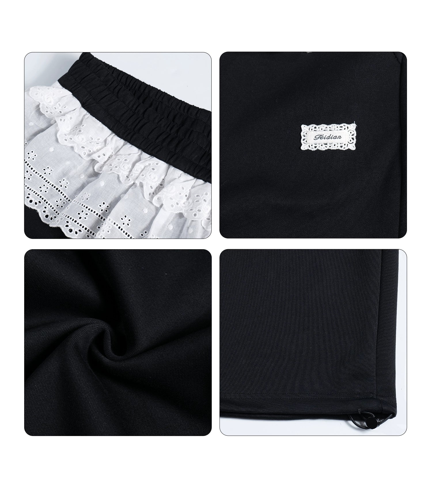 RHNDE Vintage Stitched Lace Slacks