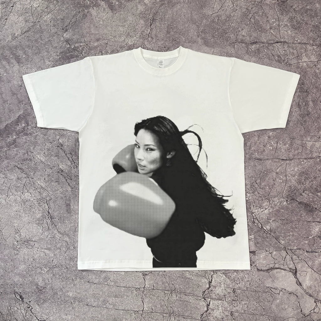 DKNT Character Print Casual Loose Tee