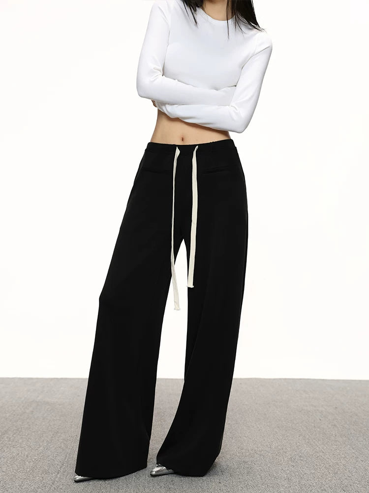 Cherry melody Vintage High Waist Wide Leg Casual Pants