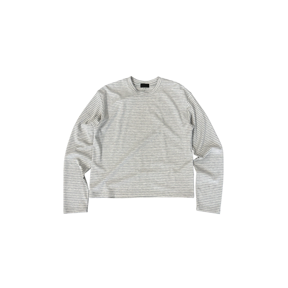 PLUS NO LOGO Casual Retro Crew Neck Striped Long Sleeve