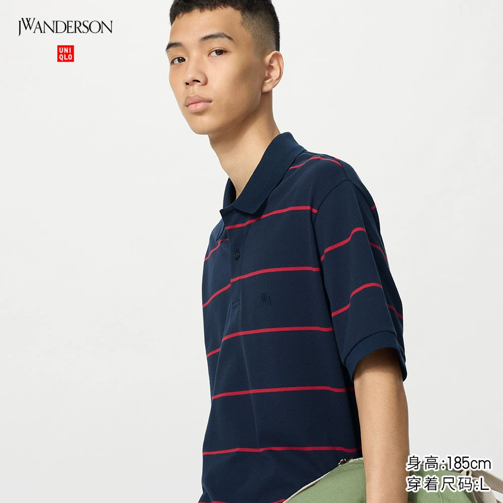 Uniqlo x JW men's and women's fast-drying POLO shirt short-sleeved striped T-shirt 25 spring and summer new 478788