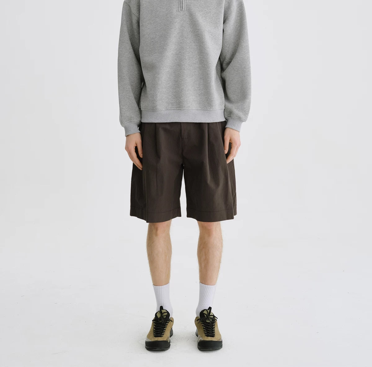 LIVINGTOWN High-waisted Vertical Striped Shorts