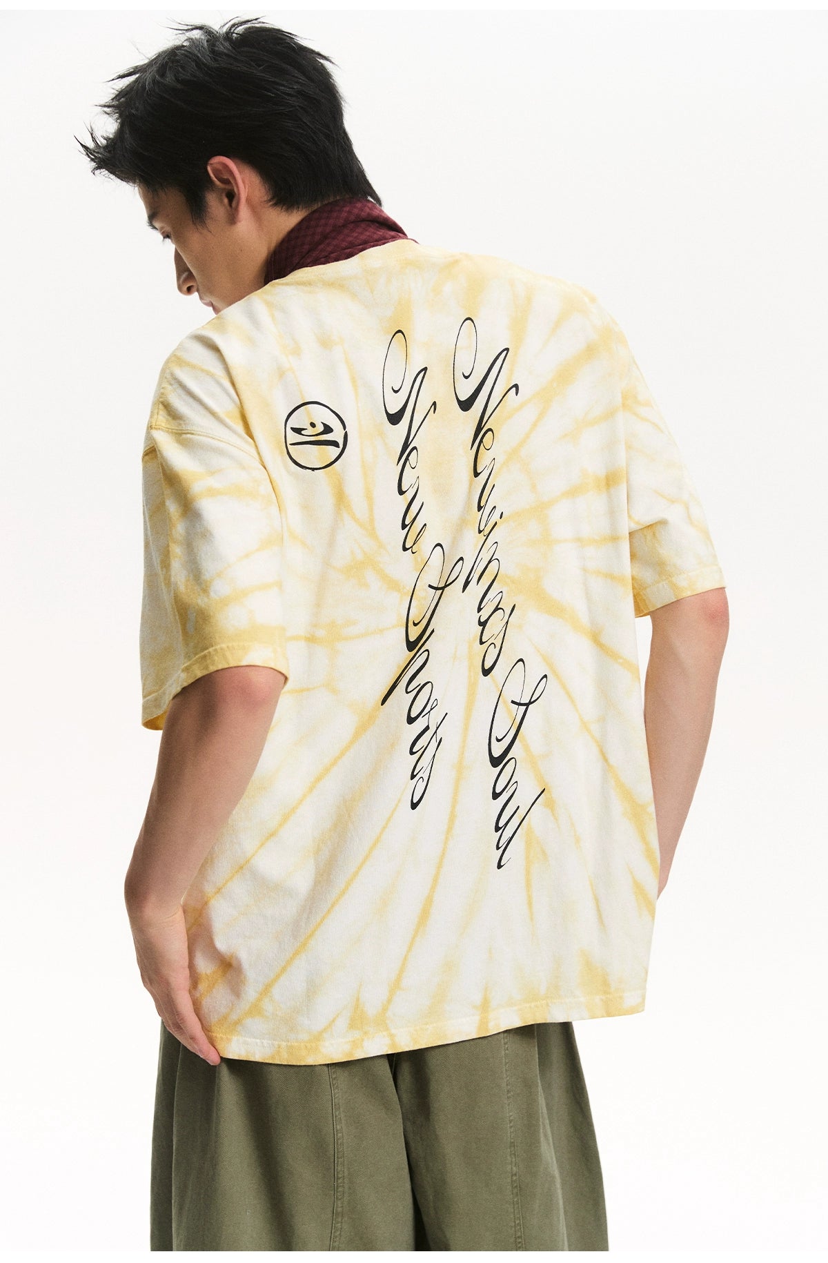 NewJNXS Breathable Neon Tie-dye Printing Tee