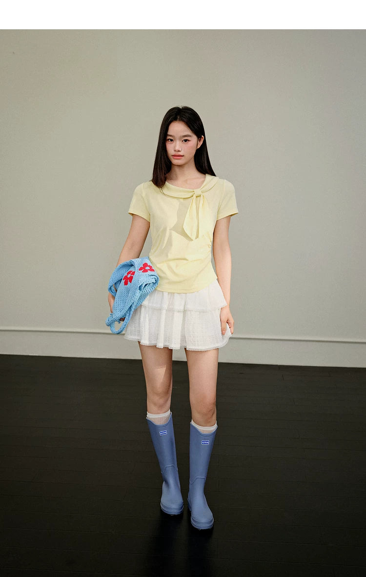 Kuose Bow Slim and Thin Tee