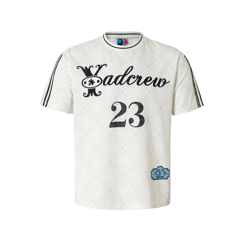 YADcrew Digital Slogan Retro Versatile Loose Tee