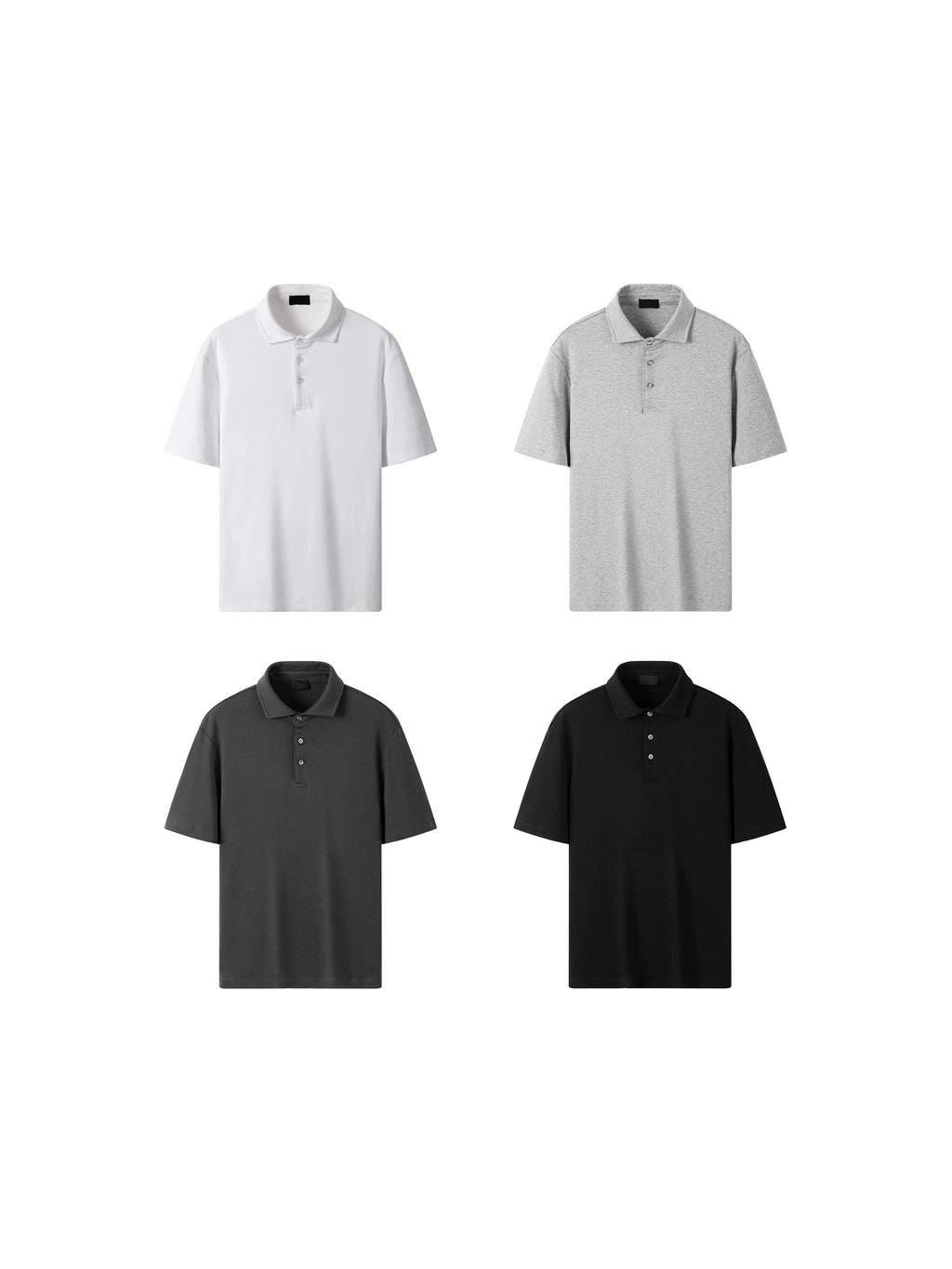PLUS NO LOGO Casual Button Polo Shirt