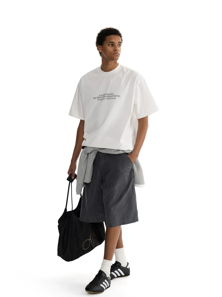 Loopsoon English Letter Print Loose Tee