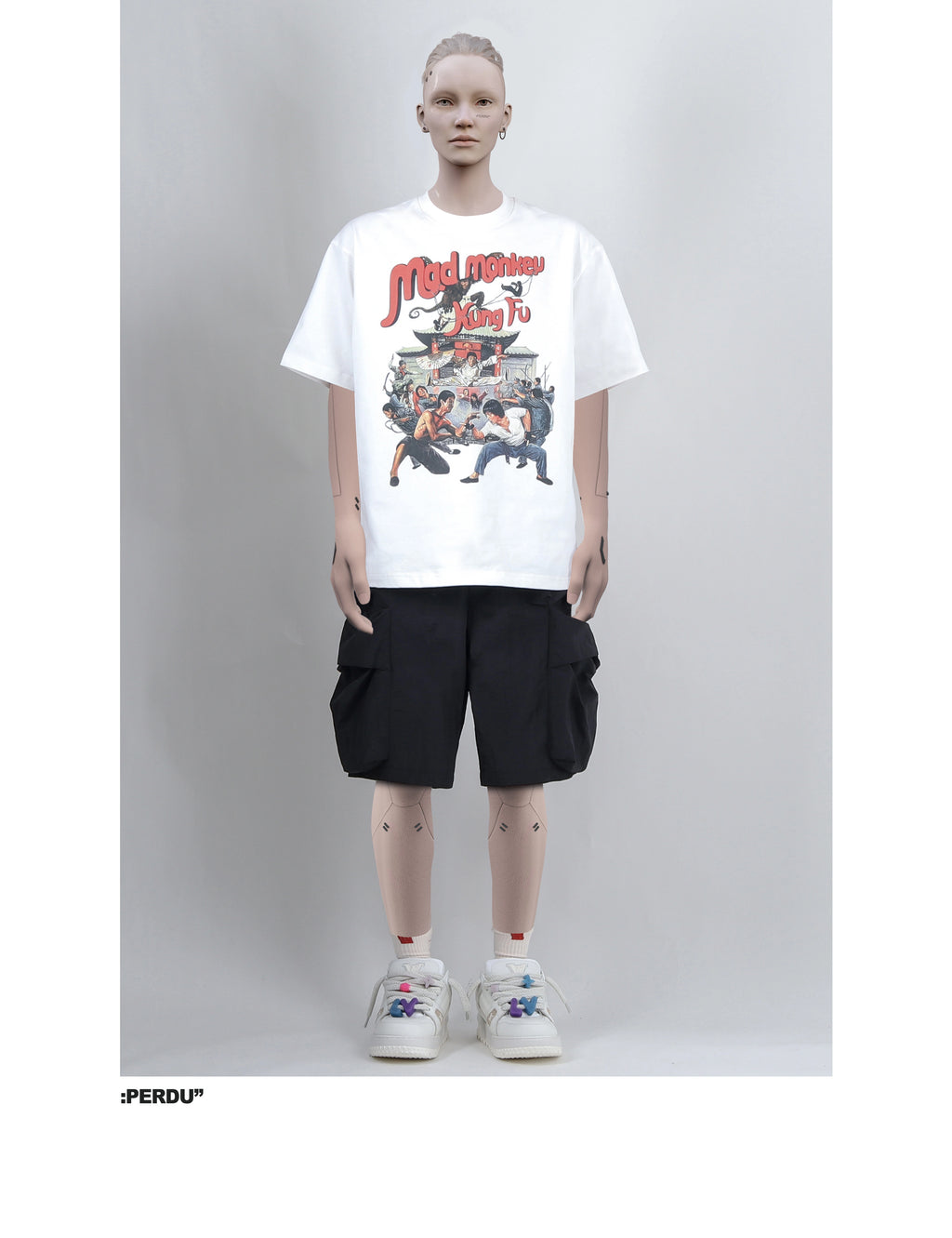 PERDU Retro Digital Printing Loose Tee