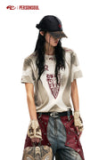 PERSONSOUL Totem Pattern Sports Slim Tee