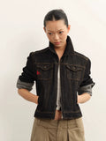 LINY LIBERTY Vintage Loose Denim Short Jacket