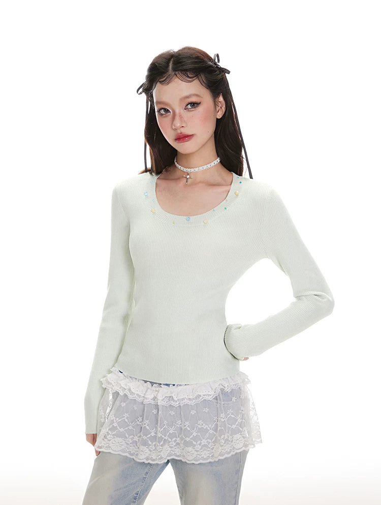 Imone Skinny Knitted Crew Neck Long Sleeve