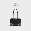 LOSEA First-layer Cowhide Miao Embroidered Shoulder Bag