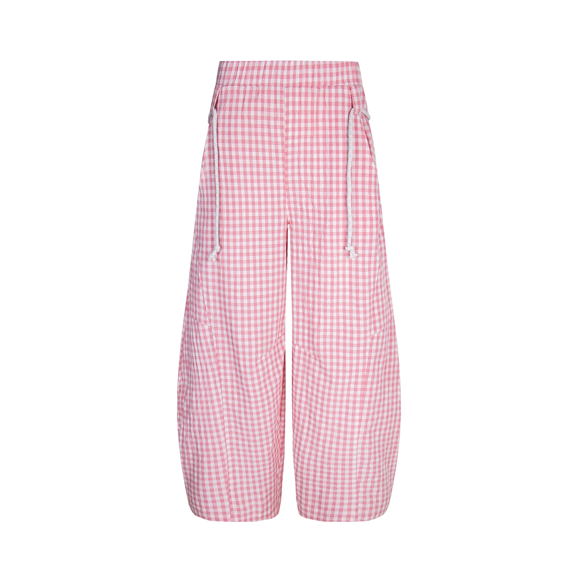 BLACKLISTS Lazy Pink Plaid Scimitar Pants