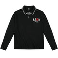 MEDM Hand Stitching Wheat Spike Embroidery Polo Long Sleeve