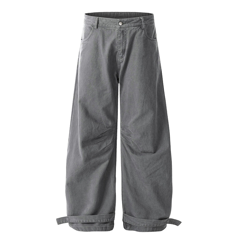 (Clearance) BTSG Retro Silhouette Khaki Loose Baggy Wide Leg Casual Banana Pants