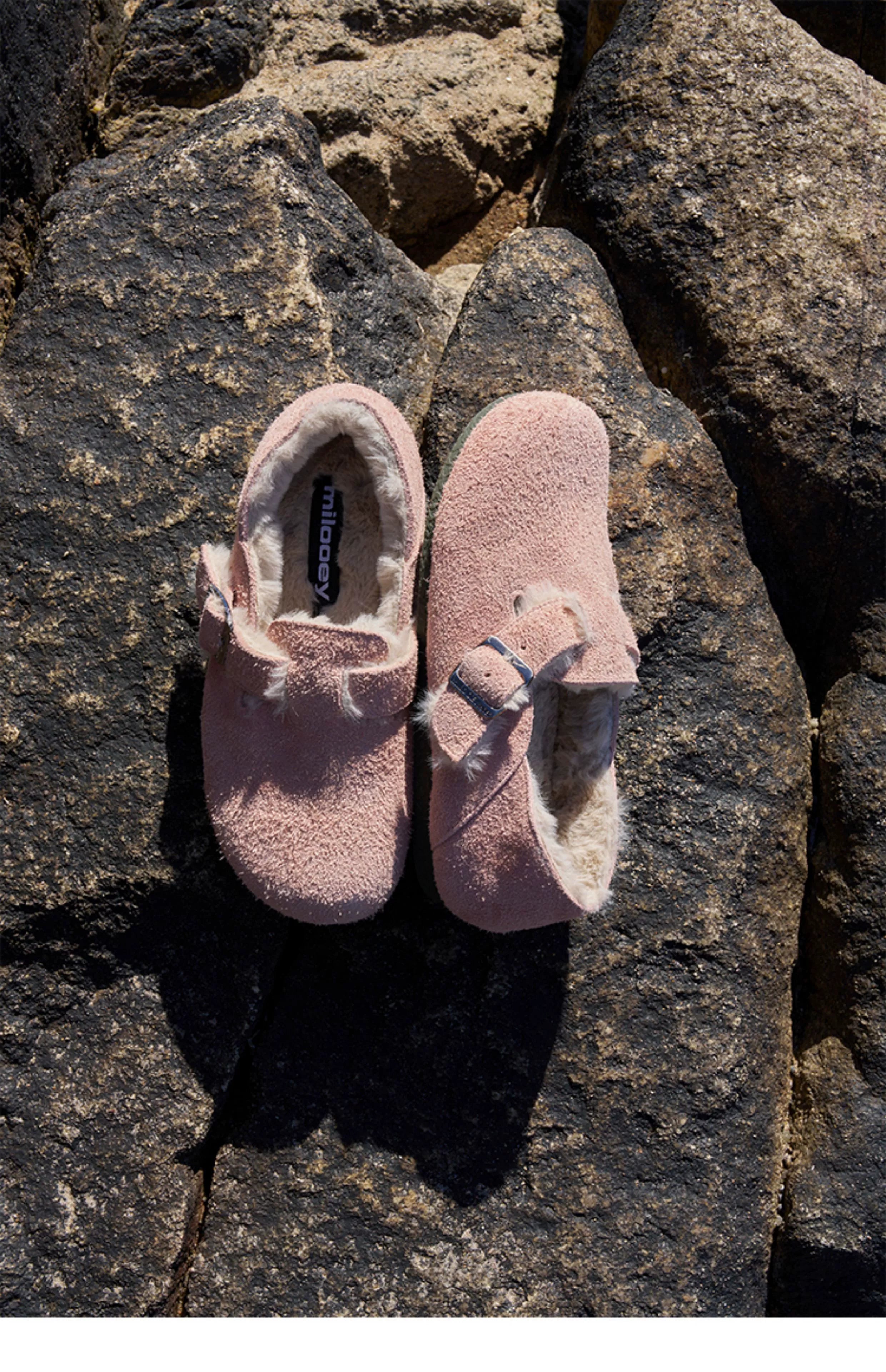 Milooey Flat-bottomed Fleece All-inclusive Soft-soled Shoes