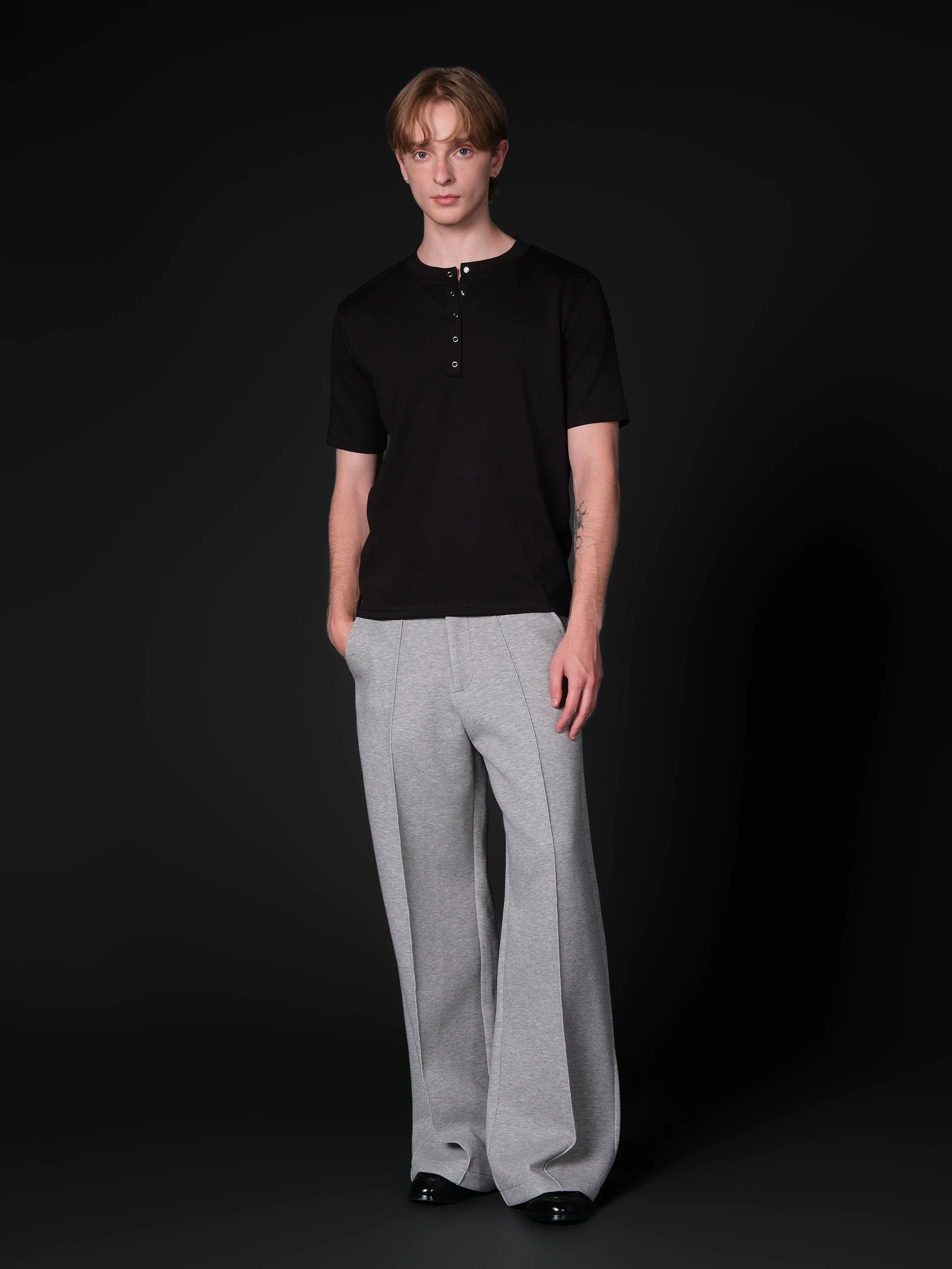 Set for life Modal Cloud Sense Henry Collar Short Sleeve