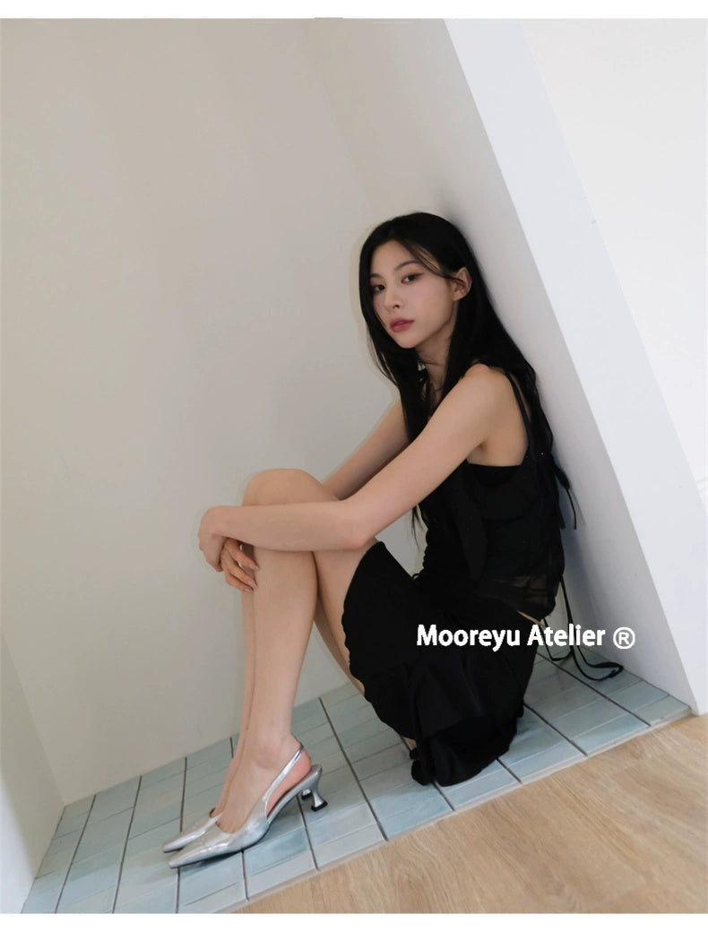 Mooreyu Stiletto French Light Mouth Shoes