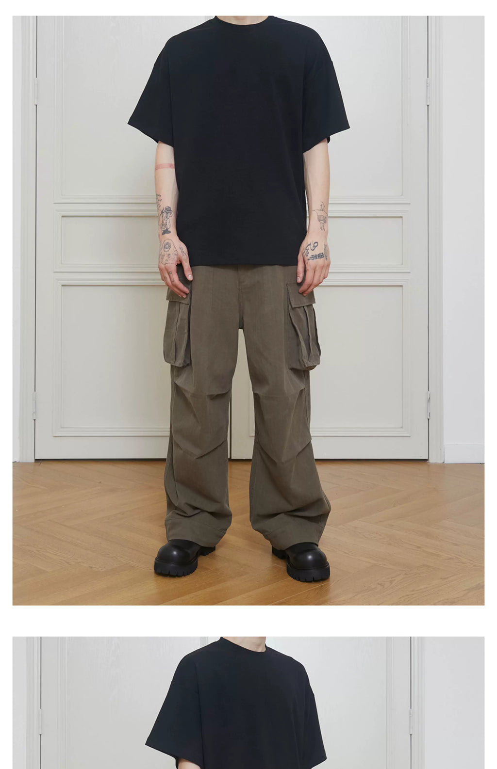 SINONOME Crew Neck Shape Cool Tee