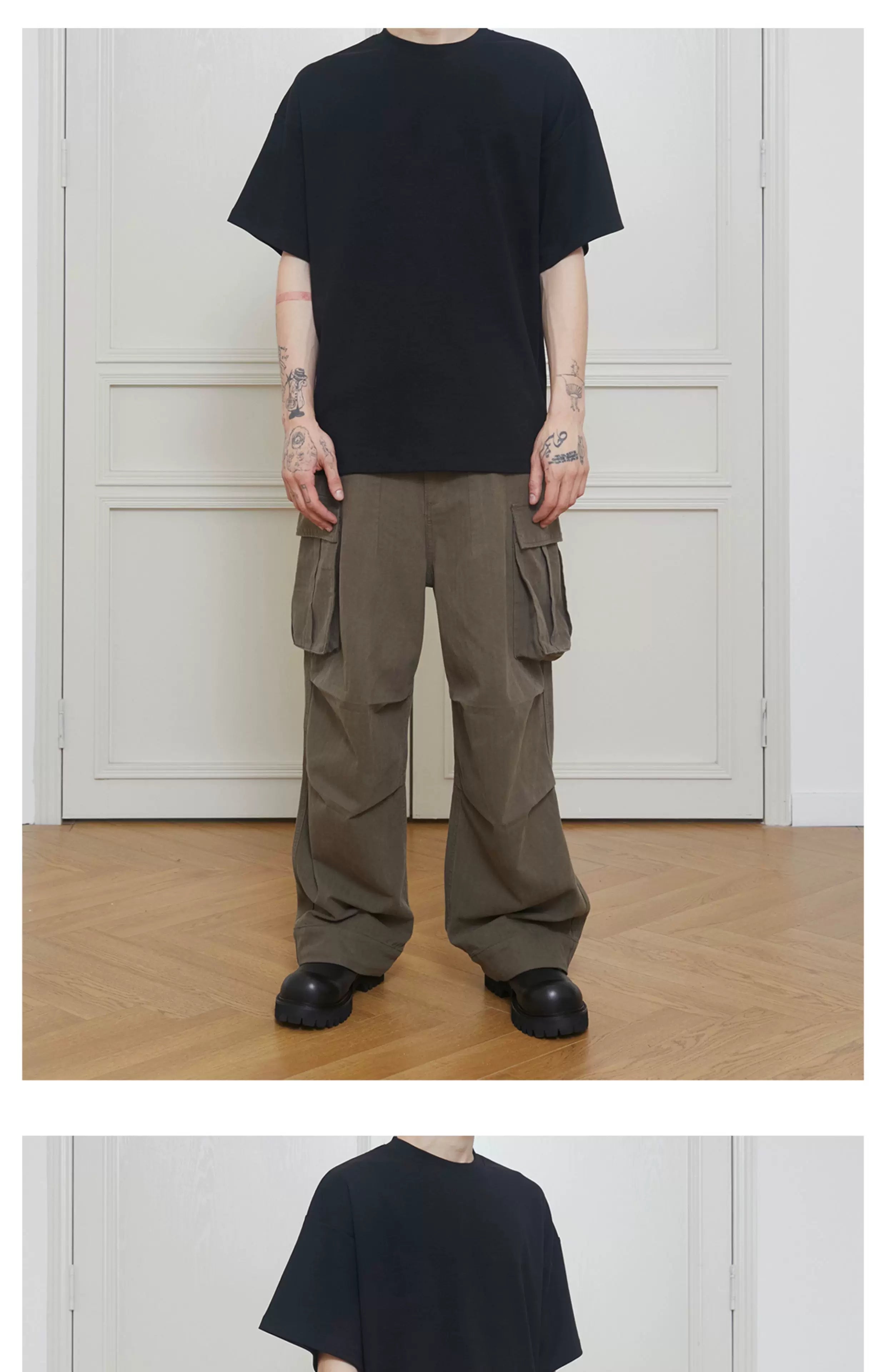 SINONOME Crew Neck Shape Cool Tee
