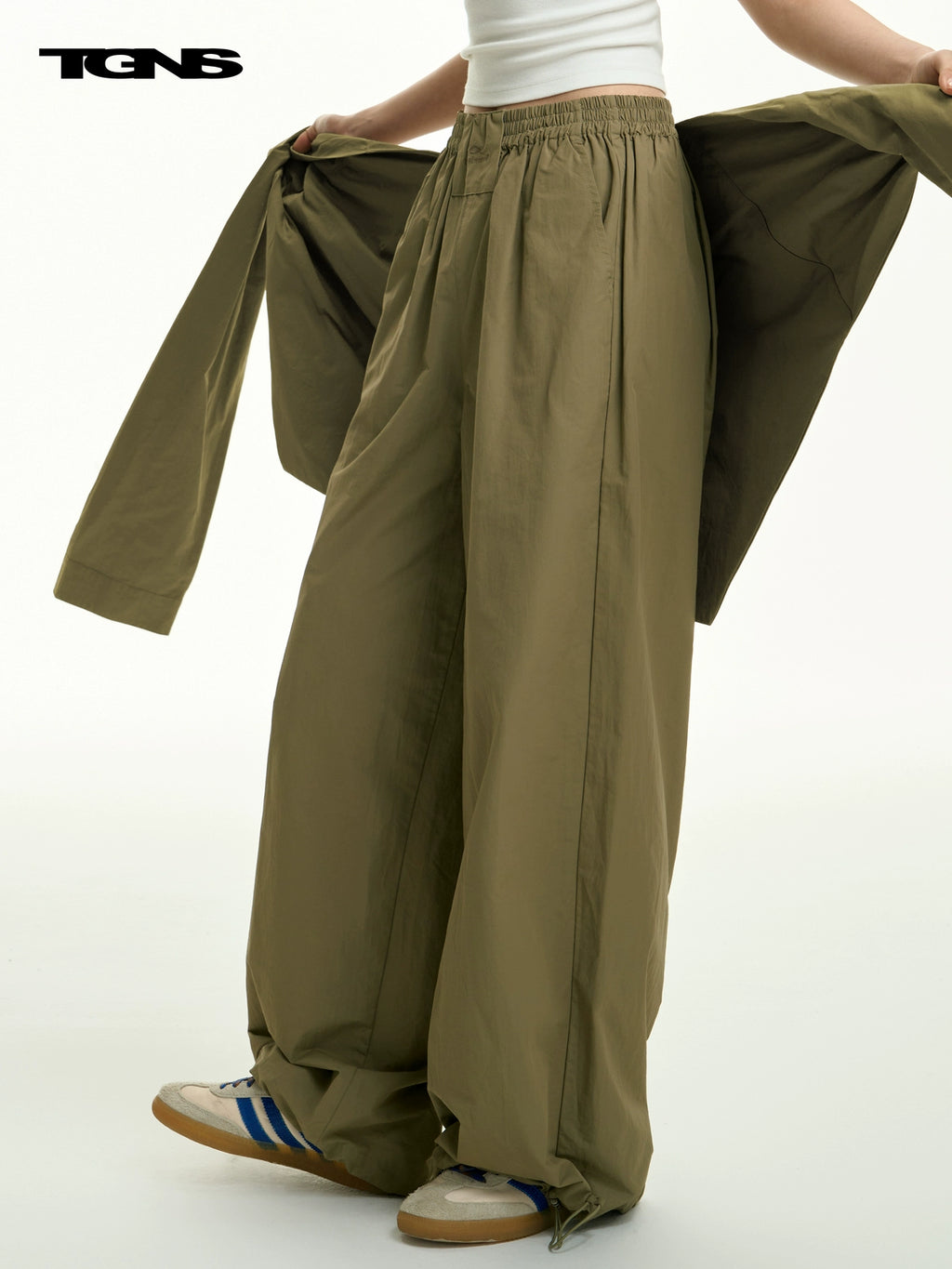 TGNS Pants with Fart Curtain Removable Wide Leg Pants