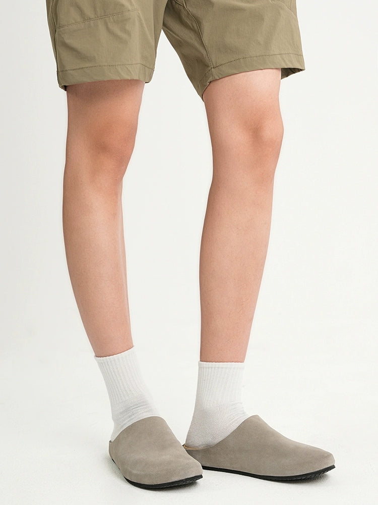 NO LOGO Velvet Birkenmuller Slippers Bag Head Lazy Pedal